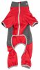 Pet Life Active 'Warm-Pup' Heathered Performance 4-Way Stretch Two-Toned Full Body Warm Up - Red - X-Small