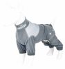 Dog Helios 'Tail Runner' Lightweight 4-Way-Stretch Breathable Full Bodied Performance Dog Track Suit - Grey - Small