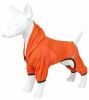 Pet Life Active 'Pawsterity' Heathered Performance 4-Way Stretch Two-Toned Full Bodied Hoodie - Orange - X-Large