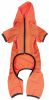 Pet Life Active 'Pawsterity' Heathered Performance 4-Way Stretch Two-Toned Full Bodied Hoodie - Orange - Small