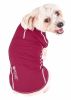 Pet Life Active 'Racerbark' 4-Way Stretch Performance Active Dog Tank Top T-Shirt - Maroon - Small