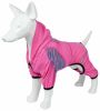 Pet Life Active 'Pawsterity' Heathered Performance 4-Way Stretch Two-Toned Full Bodied Hoodie - Pink - X-Large