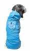 Pet Life Active 'Pawsterity' Heathered Performance 4-Way Stretch Two-Toned Full Bodied Hoodie - Blue - X-Small