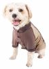 Pet Life Active 'Barko Pawlo' Relax-Stretch Wick-Proof Performance Dog Polo T-Shirt - Brown - Medium