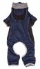 Pet Life Active 'Warm-Pup' Heathered Performance 4-Way Stretch Two-Toned Full Body Warm Up - Navy - Small