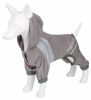 Dog Helios 'Namastail' Lightweight 4-Way Stretch Breathable Full Bodied Performance Yoga Dog Hoodie Tracksuit - Grey - X-Small