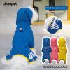 Small dog raincoat; body full surrounding; waterproof poncho pet clothes; with tow holes in the back - Lake blue - L (recommended weight 6-9 jin)