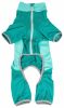 Pet Life Active 'Warm-Pup' Heathered Performance 4-Way Stretch Two-Toned Full Body Warm Up - Green - Small