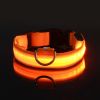 Glow-In-The-Dark Pet Collar For Dog & Cat; LED Dog Collar For Night Walking; USB charging - Yellow - S