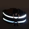 Glow-In-The-Dark Pet Collar For Dog & Cat; LED Dog Collar For Night Walking; USB charging - Yellow - XL