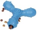 Pet Life 'Tri-Chew' Treat Dispensing and Chewing Interactive TPR Dog Toy - Blue