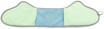 Pet Life 'Bryer' 2-in-1 Hand-Inserted Microfiber Pet Grooming Towel and Brush - Blue / Aqua