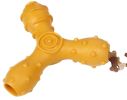 Pet Life 'Tri-Chew' Treat Dispensing and Chewing Interactive TPR Dog Toy - Orange