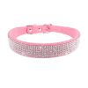 Dog Collar Crystal Glitter Rhinestone Pet Collars Zinc Alloy Buckle Collar For Small Medium Dogs Cats Chihuahua Pug Dog Collar - Pink - XS