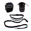 Comfortable Handle Strong Dog Leash Set Highly Reflective Threads for Medium and Large Dogs - gray