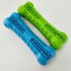 Chew Toy Stick Dog Toothbrush with Toothpaste Reservoir Natural Rubber Dog Dental Chews Care Dog Toys Bone for Pet Teeth Cleaning - Blue