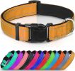 Reflective Dog Collar; Soft Neoprene Padded Breathable Nylon Pet Collar Adjustable for Medium Dogs - Brown - Small (Pack of 1)