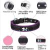 Pet dog collar; diving cloth reflective nylon collar; medium and large dog collar - Black ribbon: pink - L 2.5*(48-58)CM