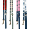 Swag Leash - Denim & Beige Plaid - Beige Plaid & Denim