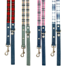 Swag Leash - Denim & Beige Plaid - Pink Plaid & Denim