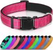 Reflective Dog Collar; Soft Neoprene Padded Breathable Nylon Pet Collar Adjustable for Medium Dogs - Hotpink - X-Large (Pack of 1)