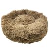 Pet Life 'Nestler' High-Grade Plush and Soft Rounded Dog Bed - Khaki - Large