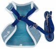 Pet Life Luxe 'Spawling' 2-In-1 Mesh Reversed Adjustable Dog Harness-Leash W/ Fashion Bowtie - Blue - Medium