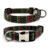 Dog Print Adjustable Collar; suitable For Large & Small Dogs - Black - S