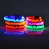 Glow-In-The-Dark Pet Collar For Dog & Cat; LED Dog Collar For Night Walking; USB charging - Yellow - L