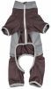 Pet Life Active 'Warm-Pup' Heathered Performance 4-Way Stretch Two-Toned Full Body Warm Up - Brown - Large