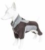 Pet Life Active 'Warm-Pup' Heathered Performance 4-Way Stretch Two-Toned Full Body Warm Up - Brown - X-Large