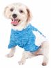 Pet Life Active 'Warf Speed' Heathered Ultra-Stretch Sporty Performance Dog T-Shirt - Blue - X-Large