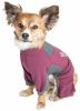 Dog Helios 'Rufflex' Mediumweight 4-Way-Stretch Breathable Full Bodied Performance Dog Warmup Track Suit - Pink - Large