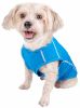 Pet Life Active 'Racerbark' 4-Way Stretch Performance Active Dog Tank Top T-Shirt - Blue - Large