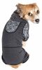 Pet Life Active 'Pawsterity' Heathered Performance 4-Way Stretch Two-Toned Full Bodied Hoodie - Black - Small