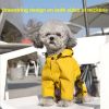 Small dog raincoat; body full surrounding; waterproof poncho pet clothes; with tow holes in the back - Lake blue - L (recommended weight 6-9 jin)