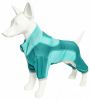 Pet Life Active 'Warm-Pup' Heathered Performance 4-Way Stretch Two-Toned Full Body Warm Up - Green - Small