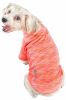 Pet Life Active 'Warf Speed' Heathered Ultra-Stretch Sporty Performance Dog T-Shirt - Orange - Large