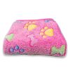 Soft and Fluffy High Quality Pet Blanket Cute Cartoon Pattern Pet Mat Warm and Comfortable Blanket for Cat and Dogs Pet Supplies - Pink bones - For bi