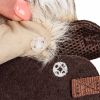 Pet Life Luxe 'Furracious' 2-In-1 Mesh Reversed Adjustable Dog Harness-Leash W/ Removable Fur Collar - Brown - Large