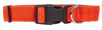 Pet Life 'Aero Mesh' 360 Degree Dual Sided Comfortable And Breathable Adjustable Mesh Dog Collar - Orange - Medium