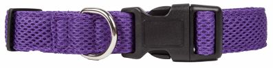 Pet Life 'Aero Mesh' 360 Degree Dual Sided Comfortable And Breathable Adjustable Mesh Dog Collar - Purple - Medium