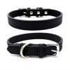 New Soft Puppy Collar For Dog And Cat; Leather Pet Collar Necklace For Small Medium Dog; adjustable dog collar - Black - XS:1.5cm*30cm