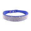 Dog Collar Crystal Glitter Rhinestone Pet Collars Zinc Alloy Buckle Collar For Small Medium Dogs Cats Chihuahua Pug Dog Collar - Deep Blue - S