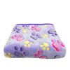 Soft and Fluffy High Quality Pet Blanket Cute Cartoon Pattern Pet Mat Warm and Comfortable Blanket for Cat and Dogs Pet Supplies - Purple - For kitten