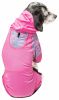 Pet Life Active 'Pawsterity' Heathered Performance 4-Way Stretch Two-Toned Full Bodied Hoodie - Pink - Medium