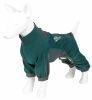 Dog Helios 'Rufflex' Mediumweight 4-Way-Stretch Breathable Full Bodied Performance Dog Warmup Track Suit - Green - Large