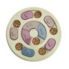 New Dog Food Slow Feeding Disc Anti-choking Round Feeder Plastic Interactive Puzzle Toy - green