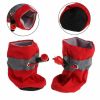 Anti-slip Pet Dog shoes Waterproof boots shoes puppy cat socks boots dog shoes - Red - 4