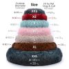 Soft Dog Bed Cat Beds Cat Sleeping Plush Mat Cushion Kitten Nest Sofa Kennel For Puppy Colorful Fluffy Warm Comfortable Pet Bed - blue - 60cm